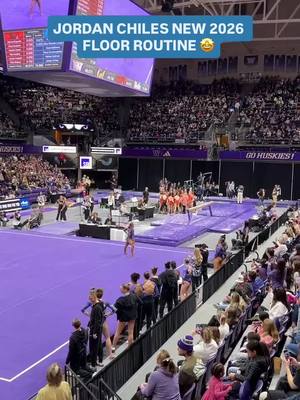 Jordan Chiles debuts her 2026 floor routine for @uclagymnastics 🤩