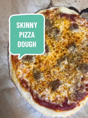 This is my high protein take on my OG skinny pizza dough. I substituted whipped low fat cottage cheese in place of the Greek yogurt, so if you don’t care for Greek yogurt, this is the recipe for you. 😉 This dough recipe makes 4 individual pizzas - I used 1/4 of this dough for the pizza in the video. 2 cups self-rising flour 1 teaspoon yeast 1 teaspoon salt 1/2 cup whipped cottage cheese 1/2 cup water Mix the flour, yeast and salt together. Stir in the cottage cheese and slowly add the water just until the dough comes together. Sometimes you don’t need the whole 1/2 cup. Let rise for 12 hours. Store in the refrigerator for up to 7 days. Top with favorite toppings. Bake at 500 for 8 minutes. I bake my pizza on a baking steel. It’s the best vessel to cook a pizza on that will never crack like a baking stone and tastes like restaurant pizza.  Biz10 saves 10% at baking steel.com 😍 #pizza #skinnypizzadough#pizzadough