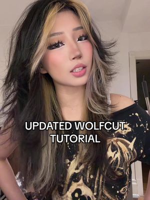 New year same hair LOL. Updated Wolfcut tutorial!!!!!!!!! Also my nose was peeling so pls don’t let the overly contoured nose filter distract you #wolfcut #hairtutorial #wolfcuthair #layeredhaircut #butterflycut 
