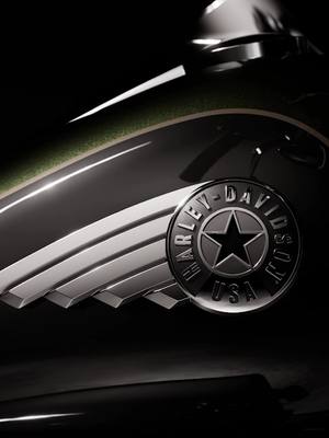 Built in the image of bold. Wide tires front and back. Classic Lakester cast aluminum wheels. The iconic steamroller stance, backed by a Milwaukee-Eight 117 motor. Learn all about the 2026 Fat Boy at link in bio or head to your local dealership. #HarleyDavidson