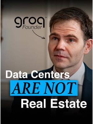 Data Centes are NOT Real Estate | Groq Founder, Jonathan Ross #datacenter #groq #ai 