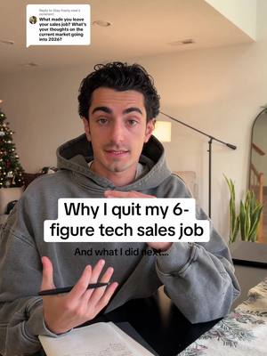 Replying to @Stay frosty now here’s why I quit my tech sales job #techsales 