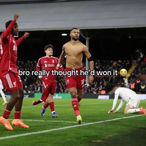 Got booked for the celebration as well 😭 #Fulham #PremierLeague #Liverpool 
