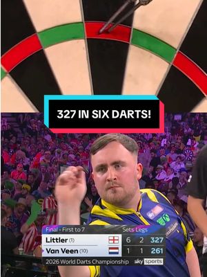 327 in SIX darts to win the World Championship…🏆