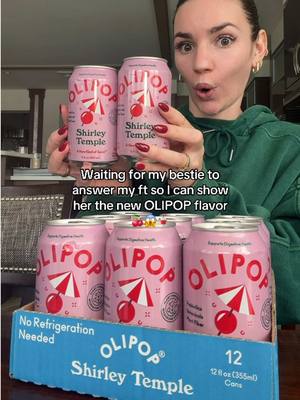 You answer your phone to this… wyd?? 🥤🍒 #OLIPOP #shirleytemple 
