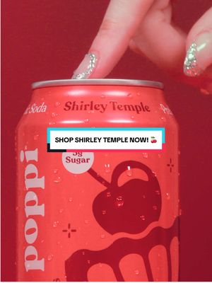 with her cherry-red sweetness ready to steal the scene, Miss Temple’s here to reclaim her crown 👑🍒😍 shop the new flavor now on @Amazon or at your nearest Target, Walmart, Kroger, and Sprouts! #drinkpoppi #shirleytemple #newflavor #fyp #musttry 