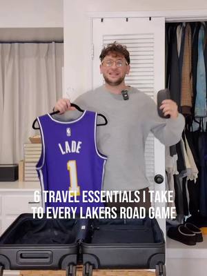 My 6 travel essentials I take with me to every Lakers road game 💜💛 @LakersAllDayEveryday   #travel #sports #Tech 