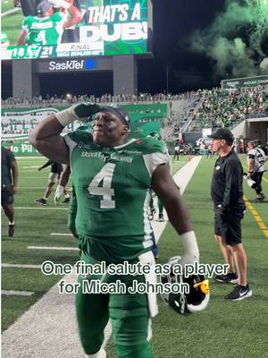 Your QBs nightmare officially retires 💚 #saskatchewanroughriders #fyp #ridernation #micahjohnson 