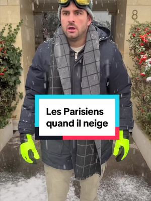 0,5cm de neige et c’est l’apocalypse 😭 #humour #pourtoi #neige #paris 