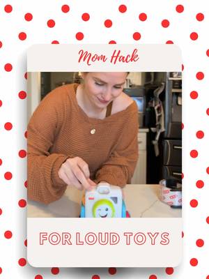 Hope this mom & dad hack for loud toys helps save your sanity 😅 #mom #momhack #parenthack #babyhack #toddlersoftiktok 