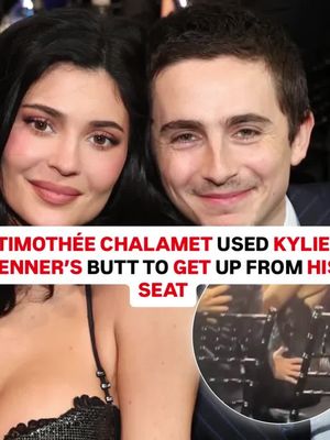 Timothée Chalamet used Kylie Jenner’s butt to get up from his seat😂 #culture #timotheechalamet #kyliejenner