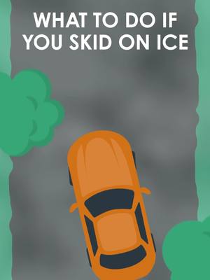 Here is what to do if you skid on ice when driving! ❄️ If you have to go out in the car in snow or icy weather, make sure your windows and lights are completely clear, and that you drive slowly and carefully. #ice #snow #snowday #driving