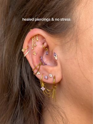 2026 goals 🫶 earrings from @Ericajewelsofficial code alice25 #earstyling #earcuration #piercingtok #piercinglovers #earstacking 