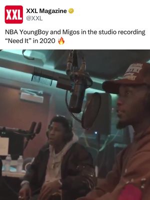 NBA YoungBoy and Migos in the studio recoding “Need It” in 2020. 🔥