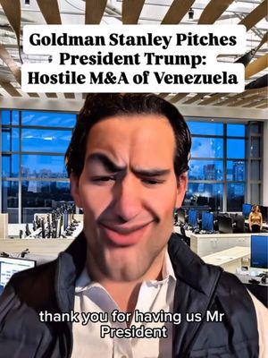 The Goldman Stanley team pitches its biggest opportunity ever to President Trump ⚜️🇻🇪 #finance #corporate #venezuela #trump #maduro 