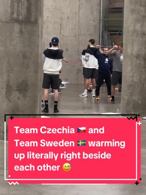 Things might get a little more tense between these two in less than an hour 😅🇸🇪🇨🇿 #hockey #worldjuniors #sweden #czechia #NHL 