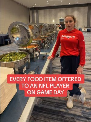 every food item offered to an NFL player on game day. #nfl #patriots #travel #food 