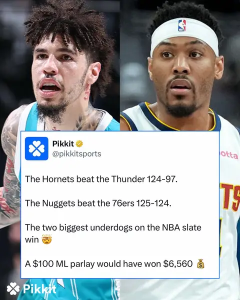 The Hornets and 76ers both win outright