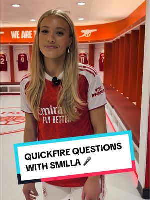 Favourite ever Arsenal player? 🌟 Dream goal song? 🎧 Best piece of advice? 🤔 You know the drill… It’s time for Smilla Holmberg to take on Quickfire Questions! 🎙️