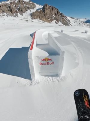 The coolest snowboard pumptrack! ( 🎥 Red Bull / Pierre Vaultier ) #Unreel #Extreme #Snowboarding #Snowtok #Powday