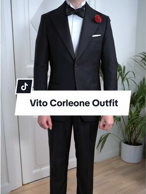 How to dress like Vito Corleone in The Godfather 🎬 This is a brand-new version of his look, shot entirely on my Sony camera — the first time I’ve done a video like this. Let me know if you like both the fit and the way it’s been shot. This is also one of my favourite outfits to wear: the classic black tie combination with a wing-collar shirt, finished with a boutonnière to make it a bit more interesting than the traditional look. #menswear #mensstyle #thegodfather 