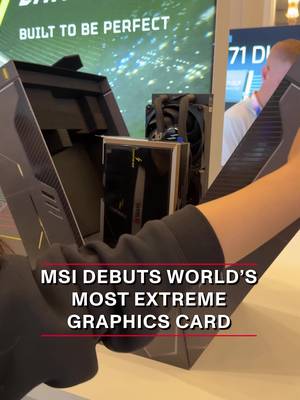 The MSI RTX 5090 Lightning Z is the most extreme GPU we have seen to date. ⚡️ This design features an 8-inch external display and a 40-phase power arrangement surrounding the PCB. The card is capable of pulling 800 watts at default settings and up to 1,000 watts when overclocked via its dual 16-pin connectors.  To maintain stability at these levels, it requires an auxiliary power supply and a specialized copper cooling block with integrated liquid channels. 📊 #CES2026 #MSI #RTX5090 #HardwareReview #GPUMining 