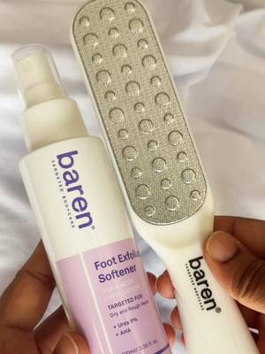 Your ultimate 2 step solution to dry & cracked heals… Try this duo from Baren. Get yours from @YesStyle  use code ISHMOMENTS92 #baren #skincare #footcare 
