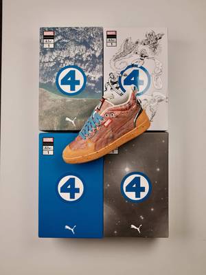 They FINALLY arrived!! Which is your favorite? 👀 @Marvel Entertainment @PUMA & @Advisory Board Crystals have created 7 sneakers inspired by characters from the Fantastic Four and this unboxing experience is unreal 😳 There was a ton of drama surrounding this release due to shipping delays, but do you think it was worth the wait? 🤔