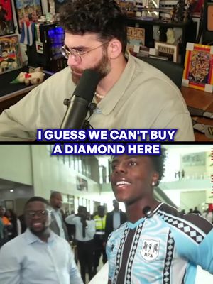 ishowspeed finds out he can’t buy Botswana diamonds from Botswana #hasanabi #ishowspeed #africa 