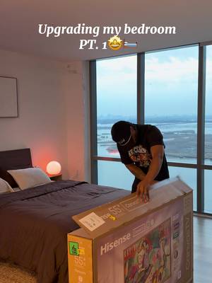 Upgrading my bedroom. 🧘🏿🛏️ . #modern #interiordesign #bedroomdesign #homeinspo #aesthetic 