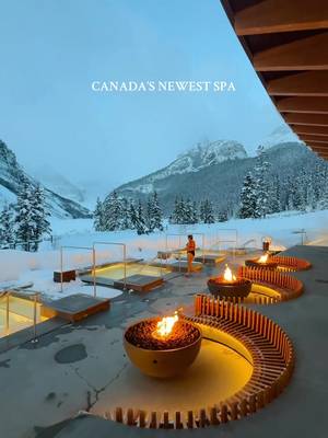 Welcome to Canada’s newest spa ❄️💙 A MUST add to your bucket list! 📍Basin Glacial Waters, Fairmont Chateau Lake Louise @Fairmont Hotels & Resorts 