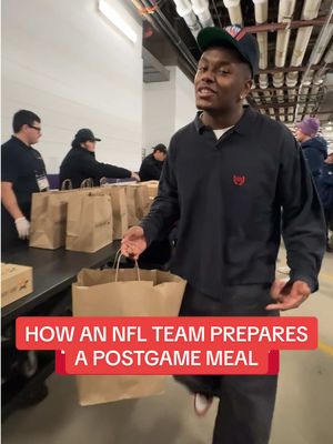how an nfl team prepares a postgame meal #nfl #patriots #travel #food 