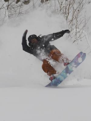 Powder flow in Japan while filming for PAVED with @Red Bull Snow and @Burton Snowboards 