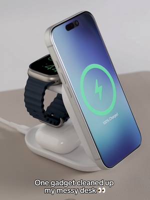 POV: one charger > all your cables 😌 UltraCharge 3-in-1 keeps your iPhone, AirPods, and Apple Watch powered, with a foldable design made for life on the go. ⚡ Available now on TikTok Shop! #Belkin #WirelessCharger #iPhoneCharger #NewYear #CES