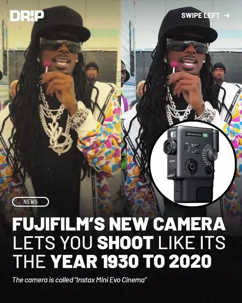 Furifilm's latest Instax Mini Evo Cinema comes with an "Eras Dial," offering 10 effects inspired by decades ranging from 1930 to 2020 ‼️ #fujifilm #cameras #photography #retro #vintagephotos #photographytok 