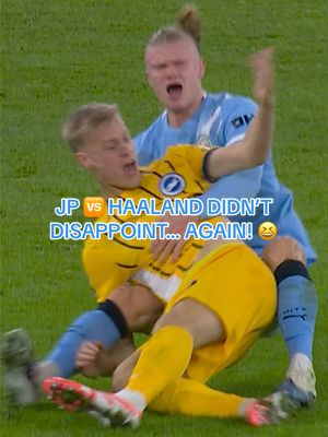 Hang this battle in the Louvre… 😜 #JanPaulvanHecke #ErlingHaaland #PremierLeague
