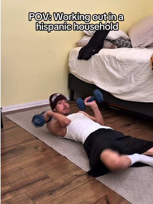 can never work out at home 🙄 @SUPEReeeGO #fyp #kickbackcrew #skits #comedyskit #hispanic 