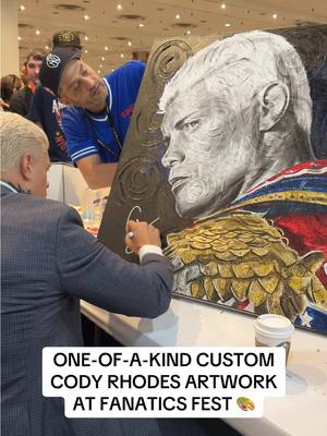 @Cody Rhodes was a big fan 🤩 What unique artwork pieces will we see get signed at @Fanatics Fest 2026?! 👀 #fanaticsfest #art #WWE #codyrhodes #autograph 
