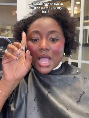 I cannot believe I’m saying this but @aidastylebeautysalon_ has damaged my hair! On Saturday, January 3rd 2026  I went to this salon and asked for my hair to be washed and blow dried. I specifically said I do not want a perm. Today January 8th my stylist washed my hair for the first time since I went to them and we noticed this damage. This is unacceptable and salons doing this to black womens hair need to be held accountable! @aidabeautydominicansalon #bostonhairsalon #hairhorrorstory #blackhairtrauma #boston #bostontiktok 