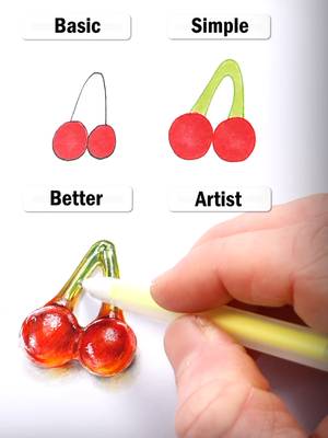 Draw Cherry Gummy! #easy #drawing #art #tutorial #howtodraw #cherry #pencil #pen 