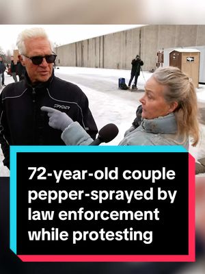 "They didn't stop to think for a moment of pushing people to the ground and shooting that pepper spray." Alex Tabet spoke with a 72-year-old couple who say they were pepper-sprayed by law enforcement while peacefully protesting in Minneapolis. #news