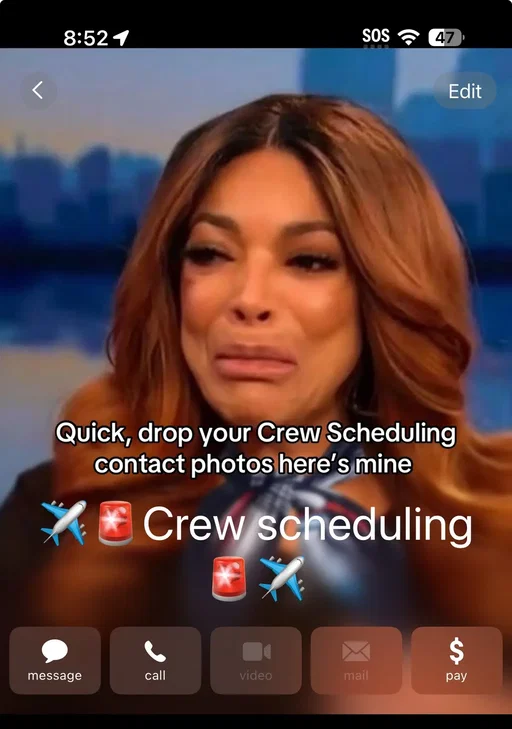 Whew I hate to see them calling! But a funny photo makes it a little lighter lol ! #crewscheduling #falife
