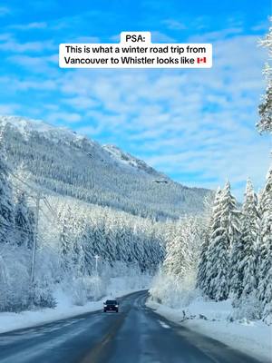 Have you done this iconic winter drive? 🚗❄️  Where every turn feels like a postcard. Plan your Vancouver to Whistler drive with time to explore: 🏔️ Squamish, where big peaks meet small-town charm 🚠 @Sea to Sky Gondola, for jaw-dropping views over Howe Sound 💦 Shannon Falls, a quick winter stroll to one of the route’s best waterfalls Credit: @Beige • Travel • Adventure #exploreBC #vancouver #whistler #winter #winterroadtrip @Tourism Squamish @Destination Vancouver @Tourism Whistler  Vancouver - Whistler - British Columbia - Canada - Beautiful British Columbia - Beautiful places - Places to visit - Places to go - Where to go - Places to see - Winter drive - Snow