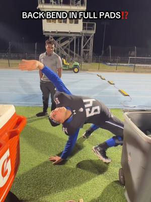 Y’all ever seen a back bend in full pads? Now you did. 💪 #fyp #IMGAcademy #football 