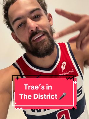 Shoutout from Trae to y’all, D.C. fam 🧙‍♂️🎤 #checkin #traeyoung #washingtonwizards #NBA 