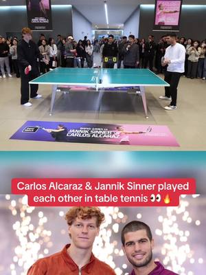 Carlos Alcaraz & Jannik Sinner compete in literally everything 😅🏓 (via GettySport/X) #carlosalcaraz #janniksinner #tennis #tabletennis #martysupreme 