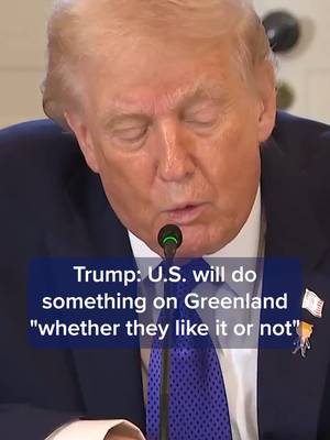 President Donald #Trump said Friday his administration will take action on #Greenland “whether they like it or not,” further escalating his rhetoric as he pushes to acquire the Danish territory for the U.S.  Read more at the #linkinbio or the link on screen. #CNBC