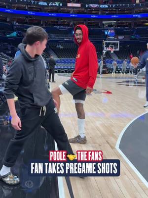 pregame experience he won’t forget 🥹 #pregame #jordanpoole #jp3 #fan #faninteraction 