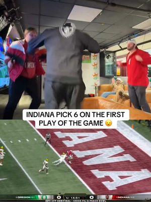 Indiana starts the game with the pick six of the college football semifinal 😦 ##CollegeFootball##indiana##oregon##cfbplayoff