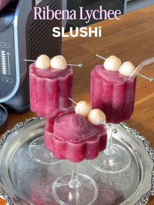 Ribena Lychee Slushie 🍧💕 Ingredients:  2 x large cans lychees in syrup 450ml Ribena concentrate 1. Blend 2 cans of lychees until smooth, then strain through a sieve to remove any pulp. 2. Top up the strained lychee juice with water until you reach 1.2L (1200ml) total liquid. 3. Stir in 450ml of Ribena concentrate until fully combined. 4. Pour the mixture into the Ninja SLUSHi and churn according to the machine instructions until thick, icy, and slushie-ready. #slushie #lychee #ribena #summerdrinks #fypp 